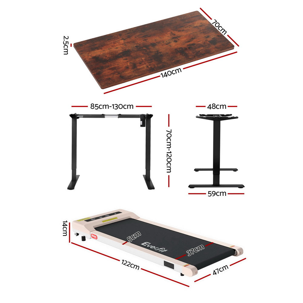 Artiss 360mm Treadmill Electric Walking Pad with 140cm Automatic Standing Desk-Walking Pad-PEROZ Accessories