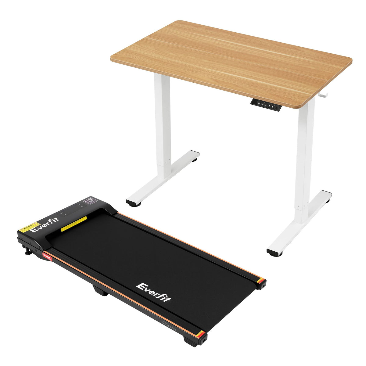 Artiss 100cm Standing Desk Treadmill Motorised Natural Wood-Furniture > Office > Desks-PEROZ Accessories