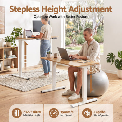 Artiss 100cm Standing Desk Treadmill Motorised Natural Wood-Furniture > Office > Desks-PEROZ Accessories