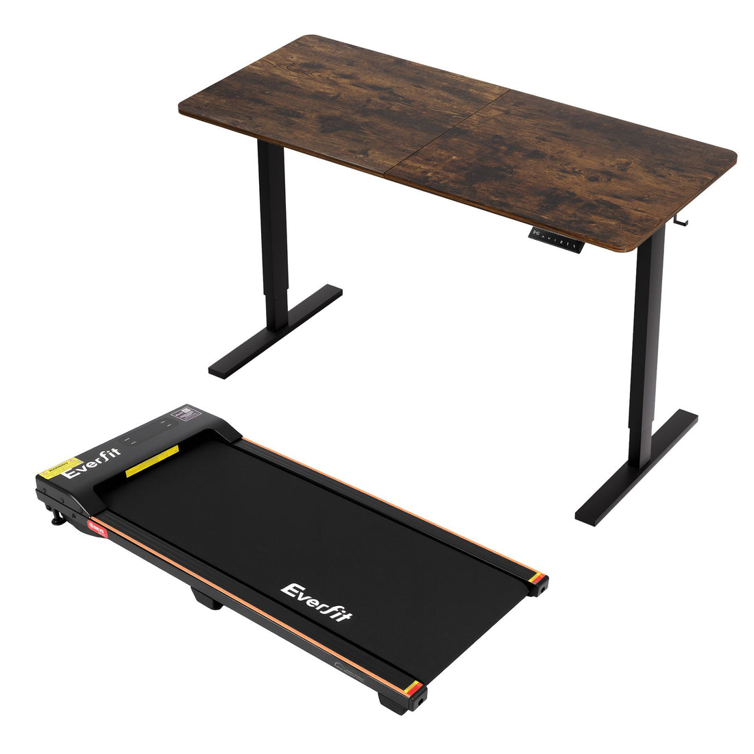 Artiss 140cm Standing Desk Treadmill Motorised Rustic Brown-Furniture > Office > Desks-PEROZ Accessories