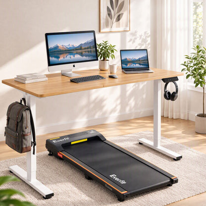 Artiss 140cm Standing Desk Treadmill Motorised Natural Wood-Furniture > Office > Desks-PEROZ Accessories