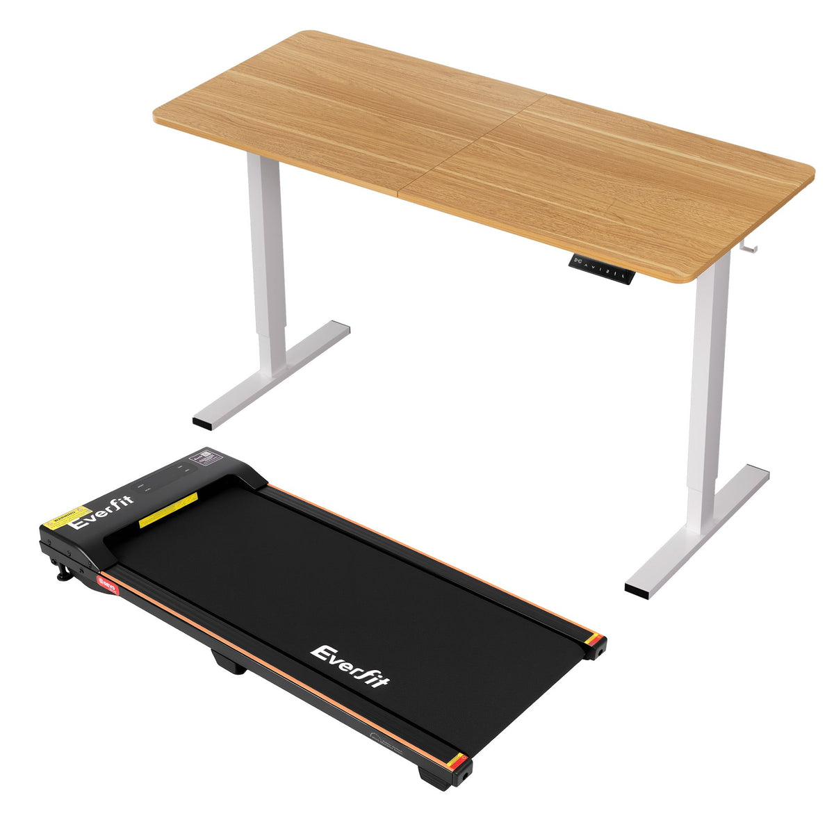 Artiss 140cm Standing Desk Treadmill Motorised Natural Wood-Furniture > Office > Desks-PEROZ Accessories