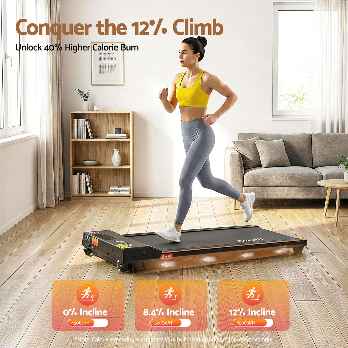 Artiss 140cm Standing Desk Treadmill Motorised Natural Wood-Furniture > Office > Desks-PEROZ Accessories