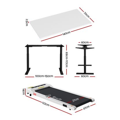 Artiss Treadmill Automatic Standing Desk with 360mm Electric Walking Pad-Furniture &gt; Office &gt; Desks-PEROZ Accessories