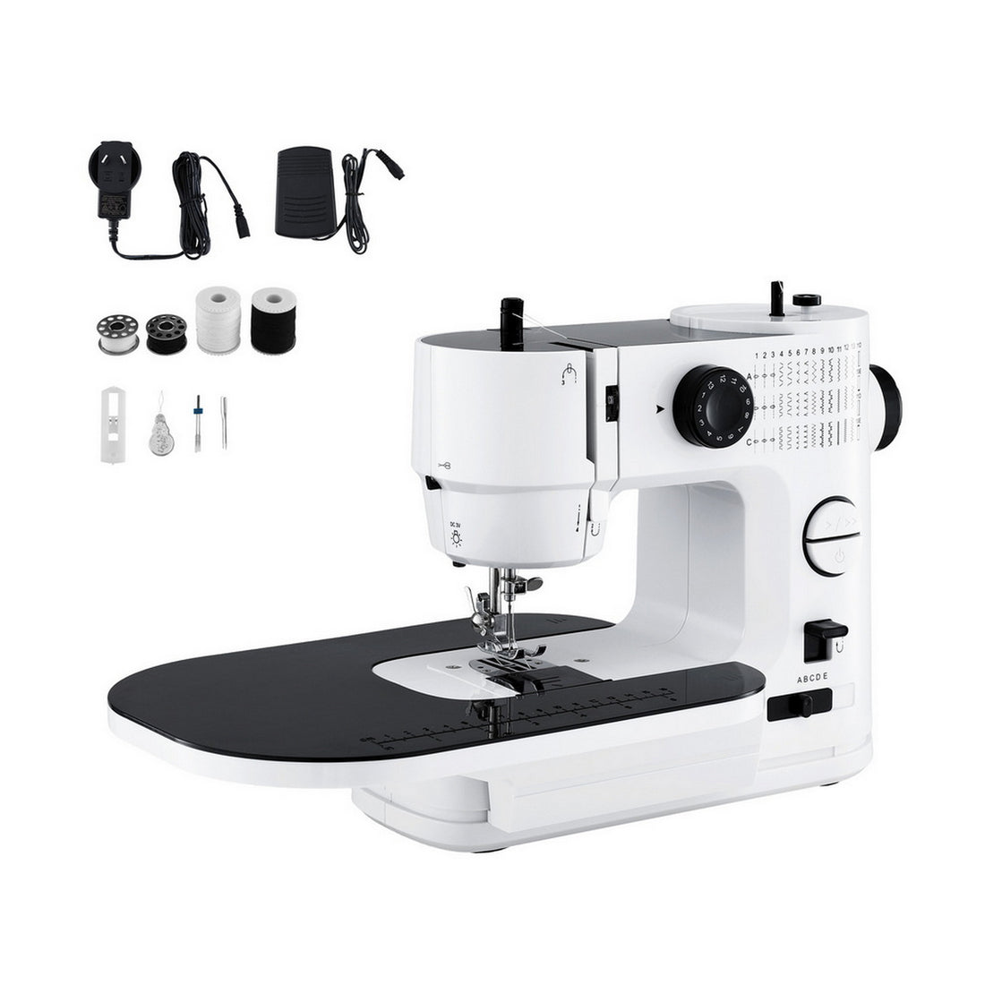 Devanti 39 Stitches Mini Sewing Machine Portable Sewing Machine Kit-Home &amp; Garden > Hobbies > Arts &amp; Crafts-PEROZ Accessories