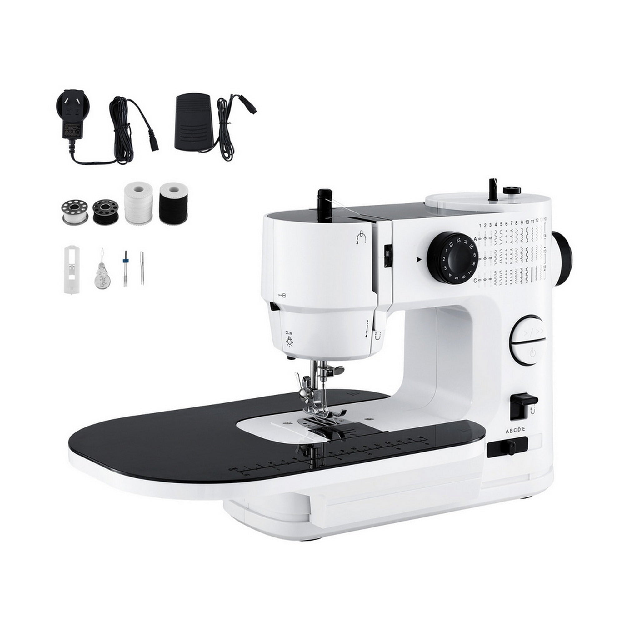 Devanti 39 Stitches Mini Sewing Machine Portable Sewing Machine Kit-Home &amp; Garden > Hobbies > Arts &amp; Crafts-PEROZ Accessories