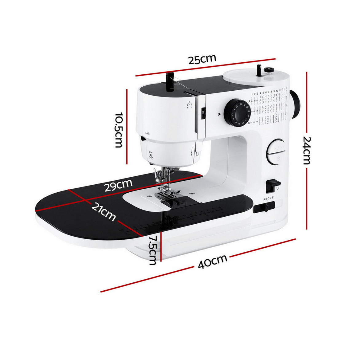 Devanti 39 Stitches Mini Sewing Machine Portable Sewing Machine Kit-Home &amp; Garden > Hobbies > Arts &amp; Crafts-PEROZ Accessories