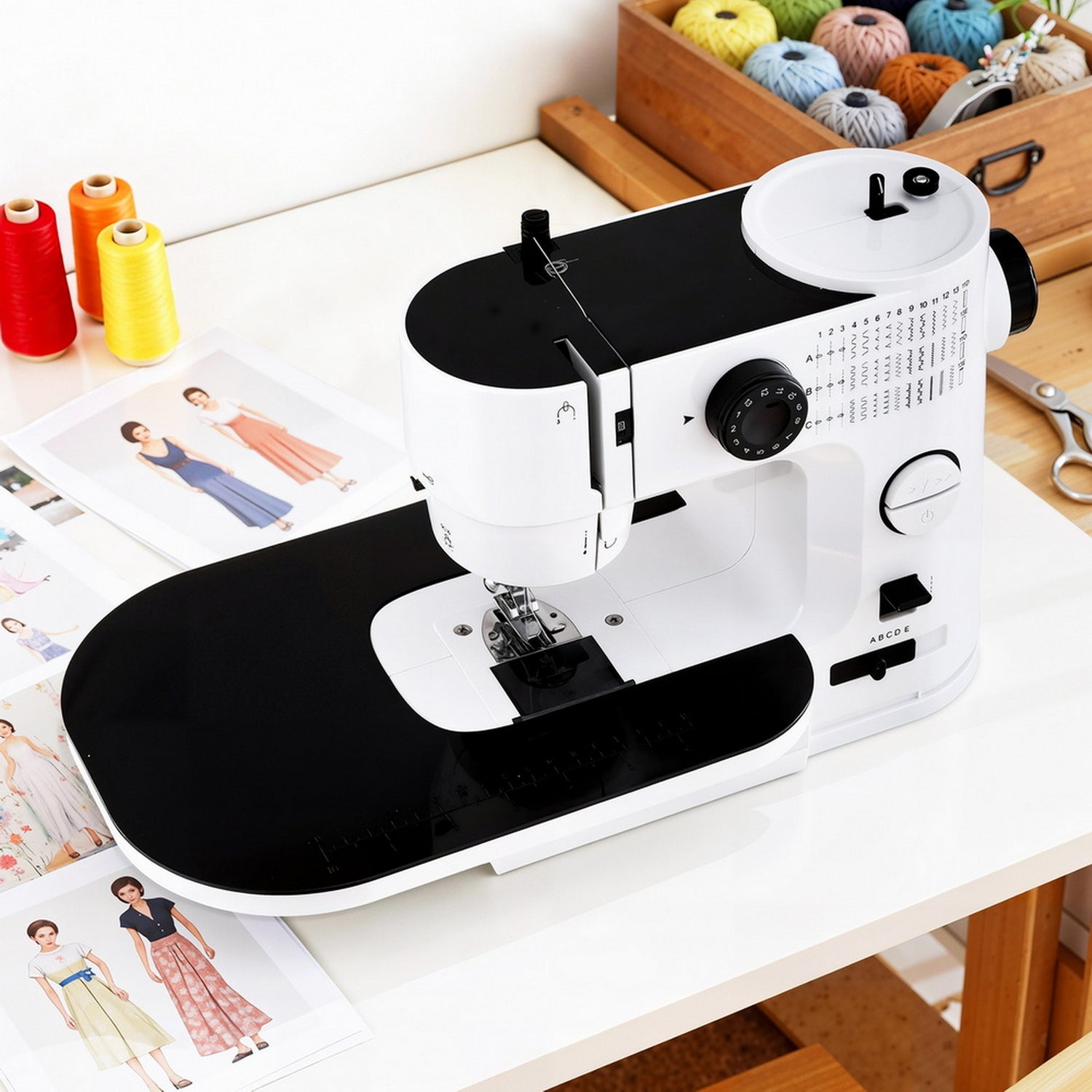 Devanti 39 Stitches Mini Sewing Machine Portable Sewing Machine Kit-Home &amp; Garden > Hobbies > Arts &amp; Crafts-PEROZ Accessories