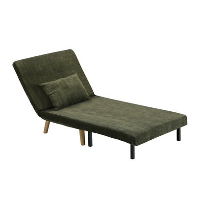Oikiture Lounge Sofa Bed Polyester Single Seat Green-Folding Sofa Lounge-PEROZ Accessories
