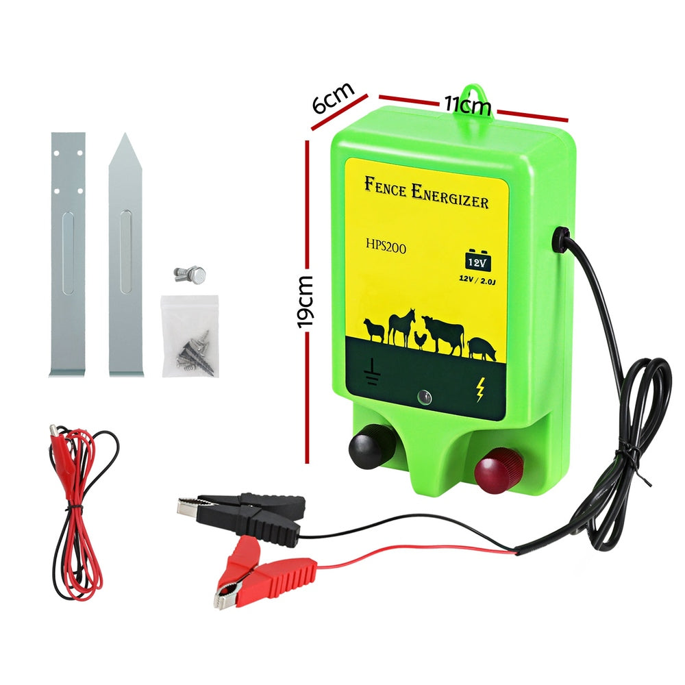 Giantz 18km Electric Fence Energiser 1.56J-Pet Care &gt; Farm Supplies &gt; Fencing-PEROZ Accessories