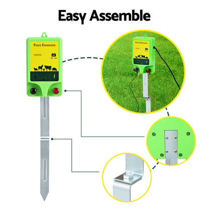 Giantz 18km Electric Fence Energiser 1.56J-Pet Care &gt; Farm Supplies &gt; Fencing-PEROZ Accessories