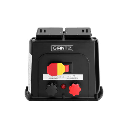 Giantz 5km Electric Fence Energiser PET Solar Energizer 0.15J-Commercial &gt; Commercial Others &gt; Fencing &amp; Barriers-PEROZ Accessories