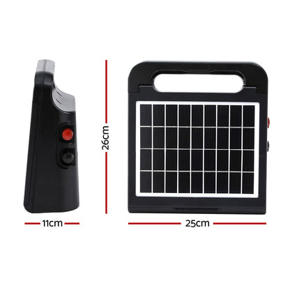 Giantz 10km Electric Fence Energiser Solar Energizer Charger Farm Animal 0.3J-Home &amp; Garden &gt; Gate Openers &gt; Fence &amp; Gate Accessories-PEROZ Accessories