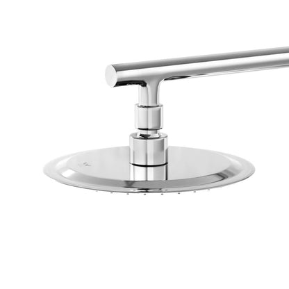 Welba 10&quot; Rain Shower Head Set Round 3-Mode Handheld Shower Rail Set Chrome-Shower Heads-PEROZ Accessories