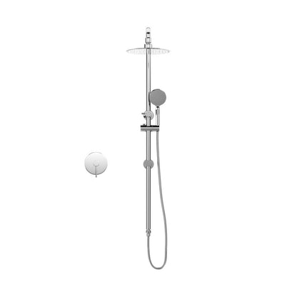 Welba 10&quot; Rain Shower Head Set Round Handheld With Shower Mixer Tap Chrome-Shower Heads-PEROZ Accessories