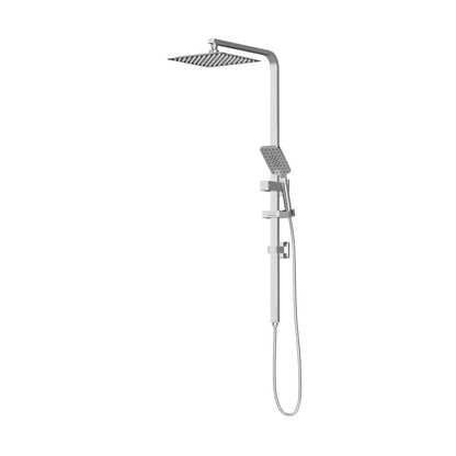 Welba 10&quot; Rain Shower Head Set Square 3-Mode Handheld Shower Rail Set Chrome-Shower Heads-PEROZ Accessories