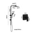 Welba 10" Rain Shower Head Set Square Handheld With Shower Mixer Tap Black-Shower Heads-PEROZ Accessories