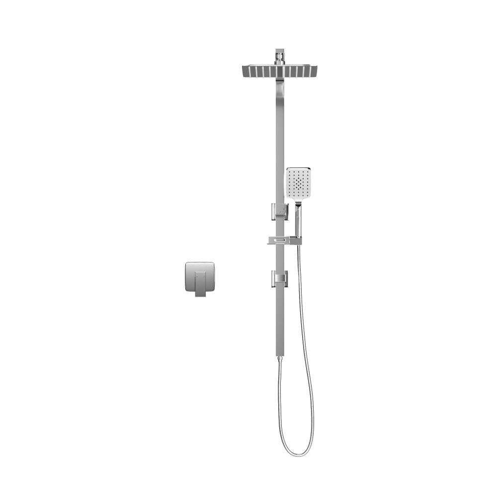 Welba 10&quot; Rain Shower Head Set Square Handheld With Shower Mixer Tap Chrome-Shower Heads-PEROZ Accessories