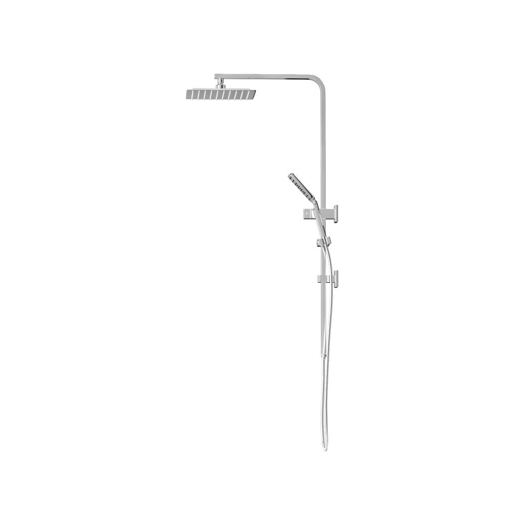 Welba 10&quot; Rain Shower Head Set Square Handheld With Shower Mixer Tap Chrome-Shower Heads-PEROZ Accessories