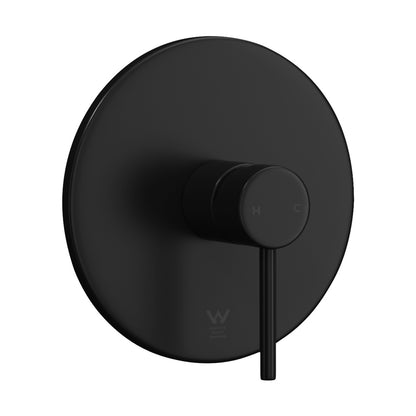 Welba Shower Mixer Tap Bathroom Wall Tapware Brass Tapware Round Black-Shower Heads-PEROZ Accessories