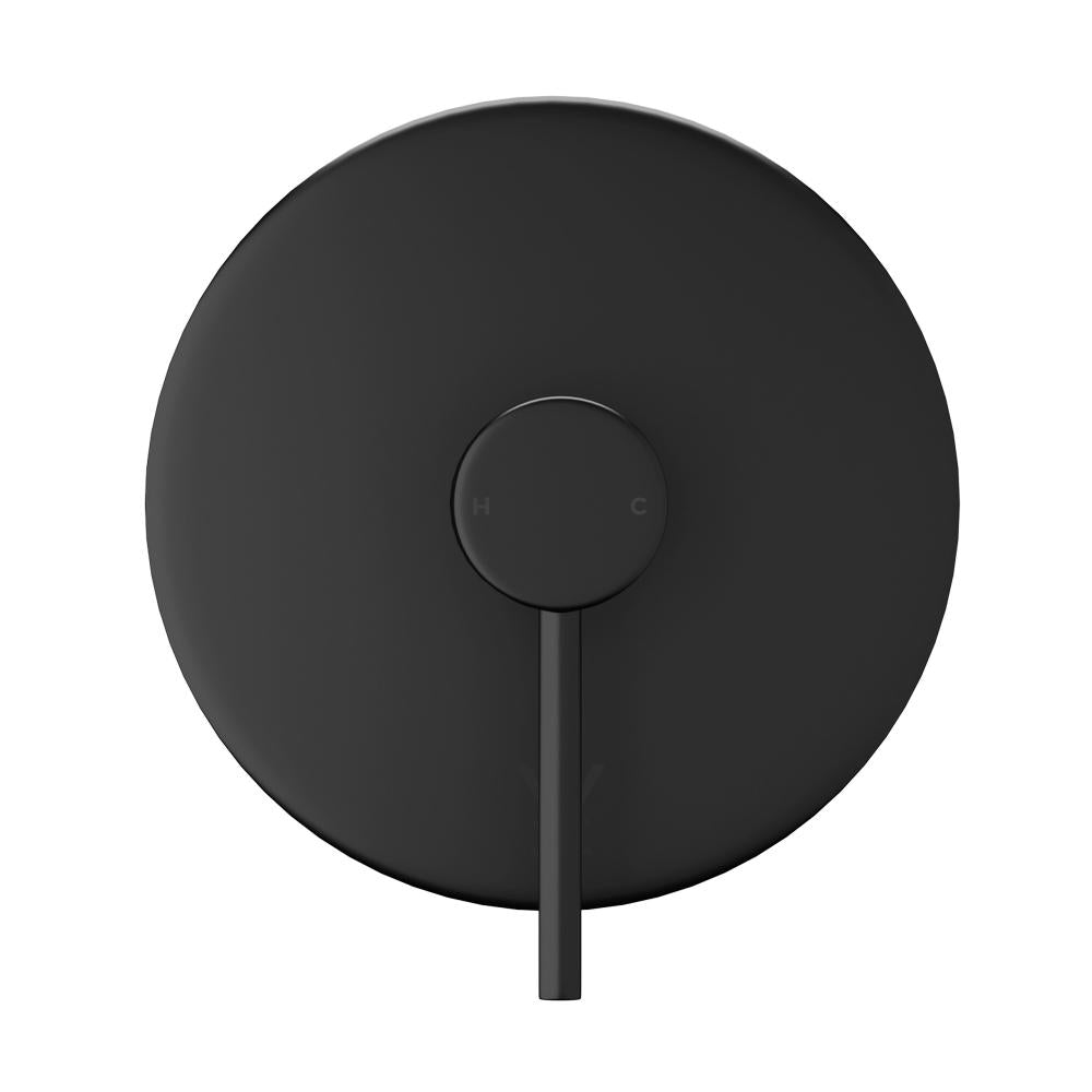 Welba Shower Mixer Tap Bathroom Wall Tapware Brass Tapware Round Black-Shower Heads-PEROZ Accessories
