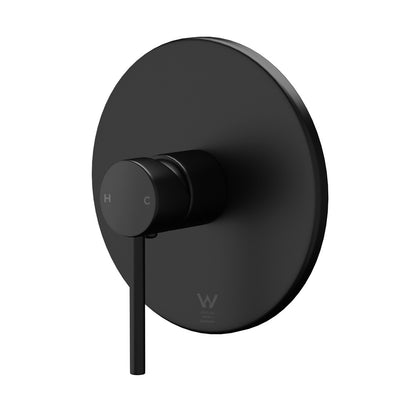 Welba Shower Mixer Tap Bathroom Wall Tapware Brass Tapware Round Black-Shower Heads-PEROZ Accessories