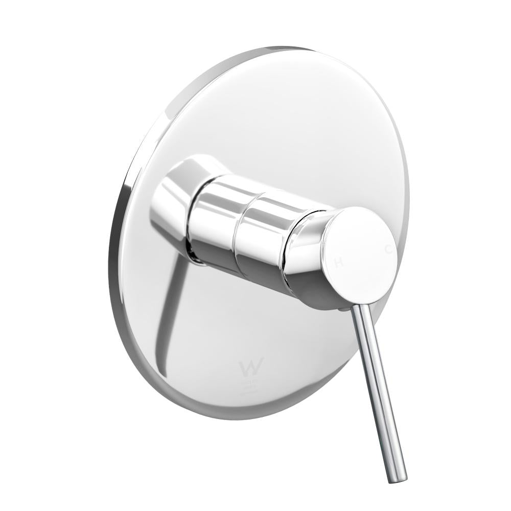 Welba Shower Mixer Tap Bathroom Wall Tapware Brass Tapware Round Chrome-Shower Heads-PEROZ Accessories