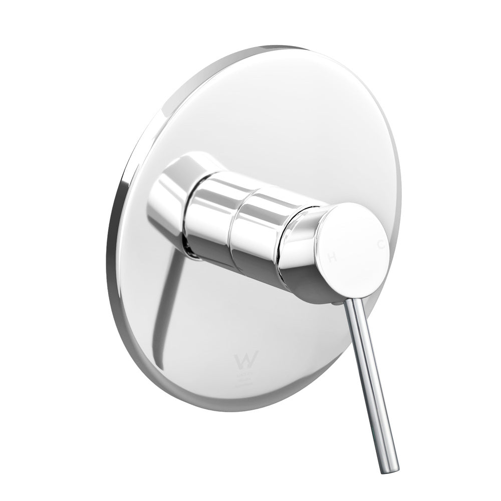Welba Shower Mixer Tap Bathroom Wall Tapware Brass Tapware Round Chrome-Shower Heads-PEROZ Accessories