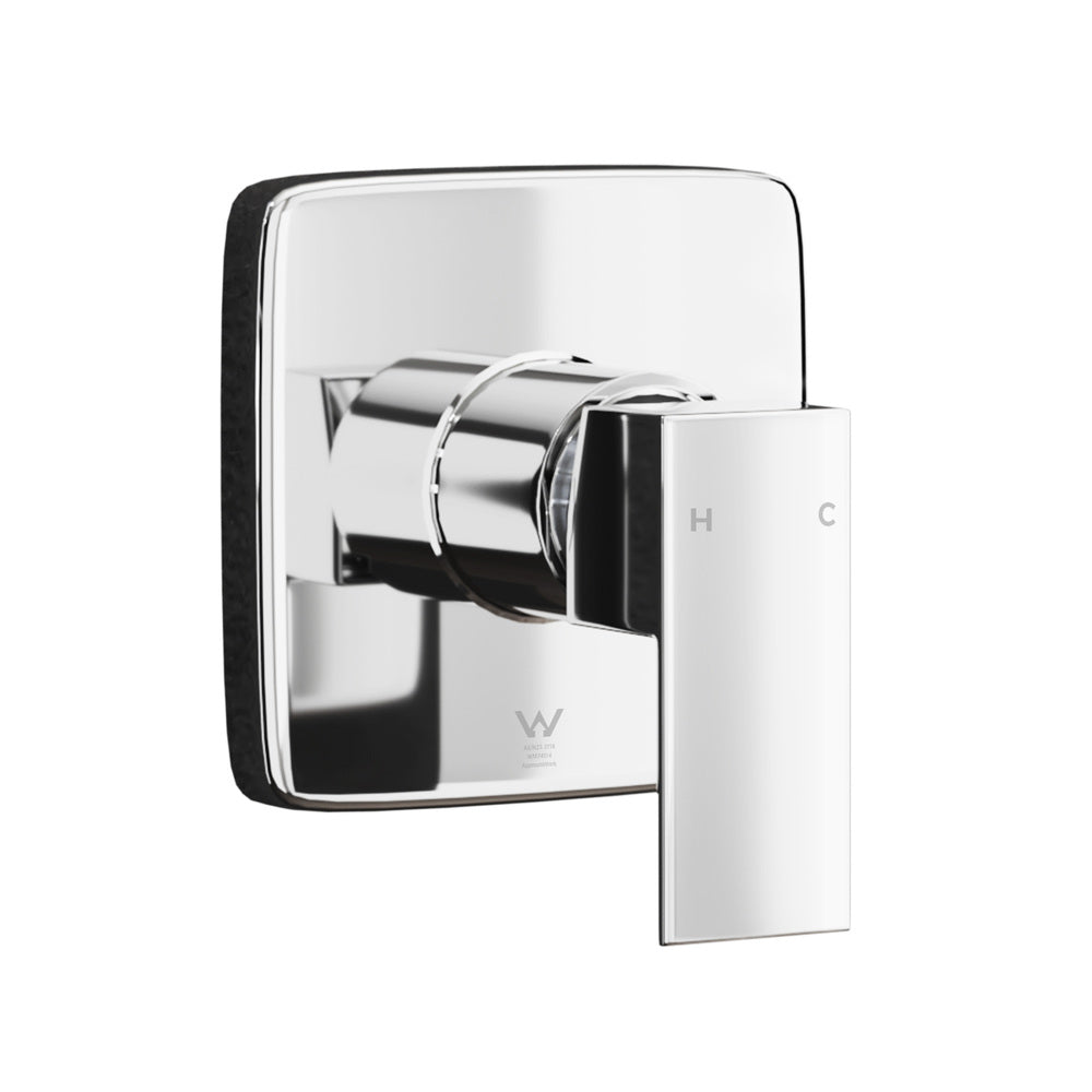 Welba Shower Mixer Tap Bathroom Wall Tapware Brass Tapware Square Chrome-Shower Heads-PEROZ Accessories