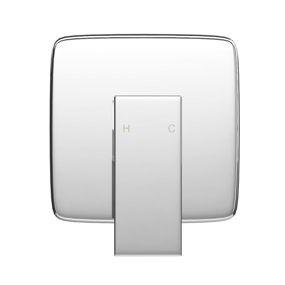 Welba Shower Mixer Tap Bathroom Wall Tapware Brass Tapware Square Chrome-Shower Heads-PEROZ Accessories