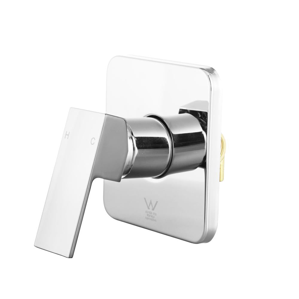 Welba Shower Mixer Tap Bathroom Wall Tapware Brass Tapware Square Chrome-Shower Heads-PEROZ Accessories