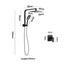 Welba 10" Rain Shower Head Set With Mixer Square 3-Mode Handheld Shower Black-Shower Heads-PEROZ Accessories