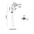 Welba 10" Rain Shower Head Set With Mixer Square 3-Mode Handheld Shower Chrome-Shower Heads-PEROZ Accessories