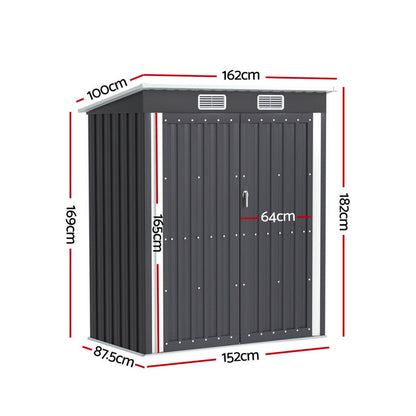 Giantz Garden Shed 1.62x1M Outdoor Storage Tool Workshop House Shelter-Home &amp; Garden &gt; Storage &gt; Sheds-PEROZ Accessories