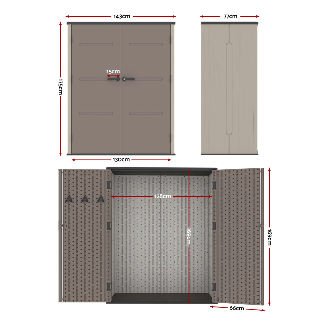 Giantz Garden Shed Outdoor Storage Shed Tool Workshop with Lockable Doors-Home &amp; Garden > Storage > Sheds-PEROZ Accessories