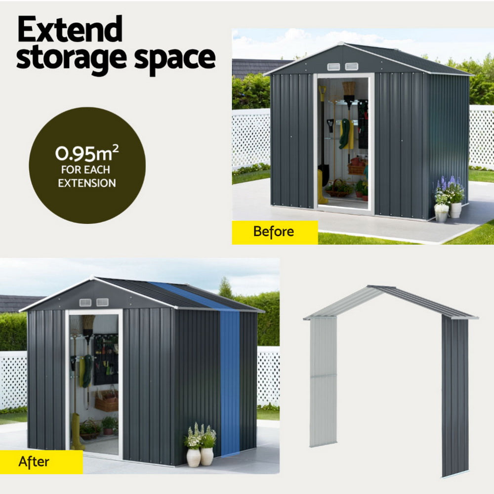 Giantz Garden Shed Extension Kit Outdoor Storage Tool Sheds Workshop House Shelter-Home &amp; Garden &gt; Storage &gt; Sheds-PEROZ Accessories