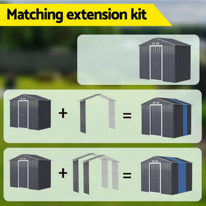 Giantz Garden Shed Extension Kit Outdoor Storage Tool Sheds Workshop House Shelter-Home &amp; Garden &gt; Storage &gt; Sheds-PEROZ Accessories