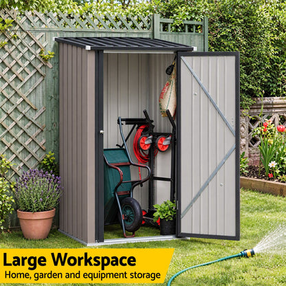 Giantz Garden Shed Outdoor Storage Metal Tool Shed Steel 99x104cm Brown-Home &amp; Garden > Storage > Sheds-PEROZ Accessories