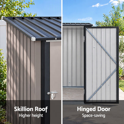 Giantz Garden Shed Outdoor Storage Metal Tool Shed Steel 99x104cm Brown-Home &amp; Garden > Storage > Sheds-PEROZ Accessories
