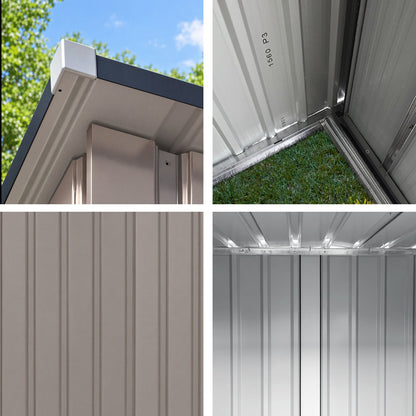 Giantz Garden Shed Outdoor Storage Metal Tool Shed Steel 99x104cm Brown-Home &amp; Garden > Storage > Sheds-PEROZ Accessories