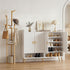 Artiss Shoe Rack Cabinet & Clothes Rack Set Storage Shelf White Pine-Furniture > Living Room > Shoe Storage-PEROZ Accessories