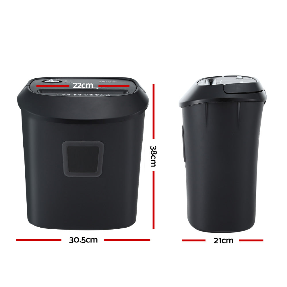 Devanti Electric Paper Shredder for Home Office 10 A4 Paper Sheet Cross-Cut Paper-Electronics &gt; Printers &gt; Printers &amp; Accessories-PEROZ Accessories