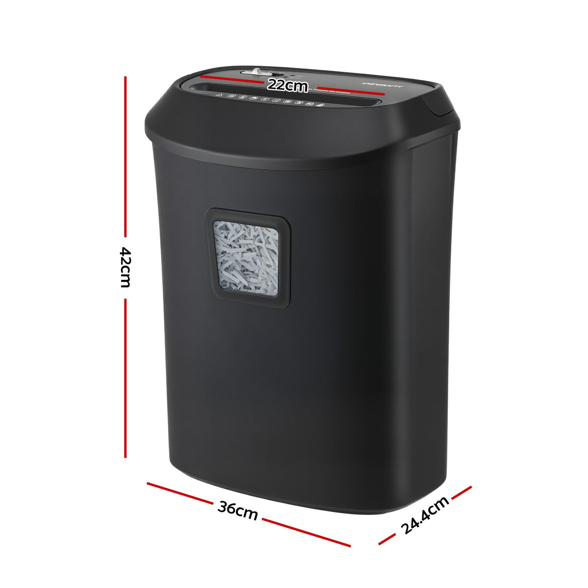DEVANTI 25L Paper Shredder 14 Sheet P4 Cross Cut for Home Office-Commercial > Commercial Others > Office Supplies-PEROZ Accessories