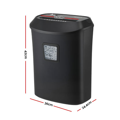 DEVANTI 25L Paper Shredder 14 Sheet P4 Cross Cut for Home Office-Commercial > Commercial Others > Office Supplies-PEROZ Accessories