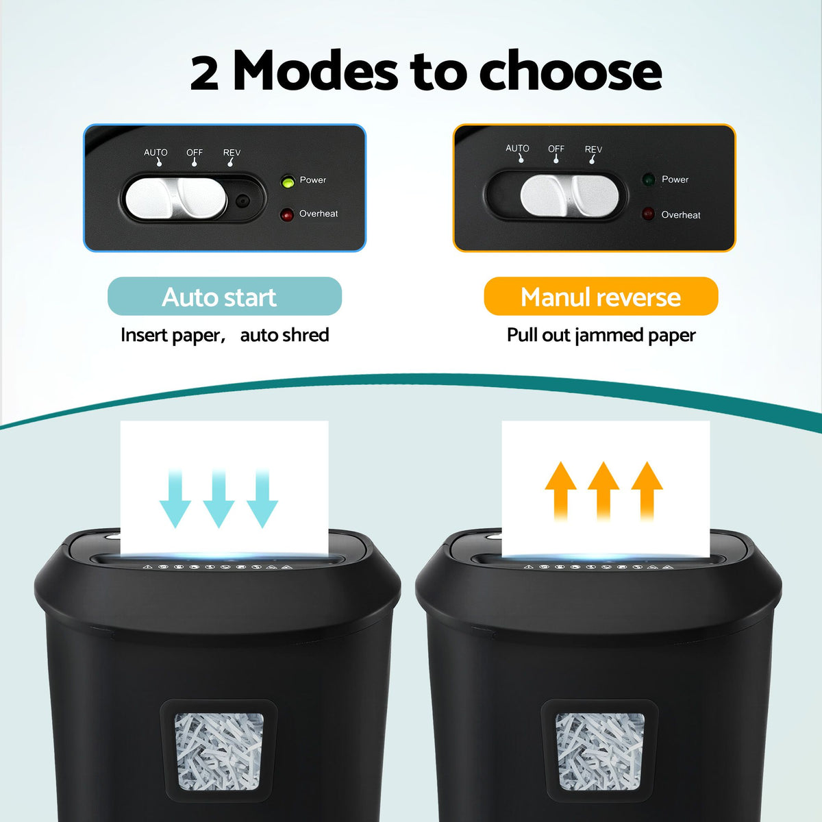 DEVANTI 25L Paper Shredder 14 Sheet P4 Cross Cut for Home Office-Commercial > Commercial Others > Office Supplies-PEROZ Accessories