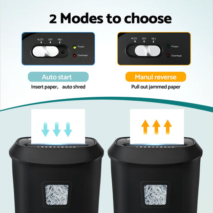 DEVANTI 25L Paper Shredder 14 Sheet P4 Cross Cut for Home Office-Commercial > Commercial Others > Office Supplies-PEROZ Accessories