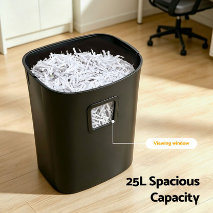 DEVANTI 25L Paper Shredder 14 Sheet P4 Cross Cut for Home Office-Commercial > Commercial Others > Office Supplies-PEROZ Accessories