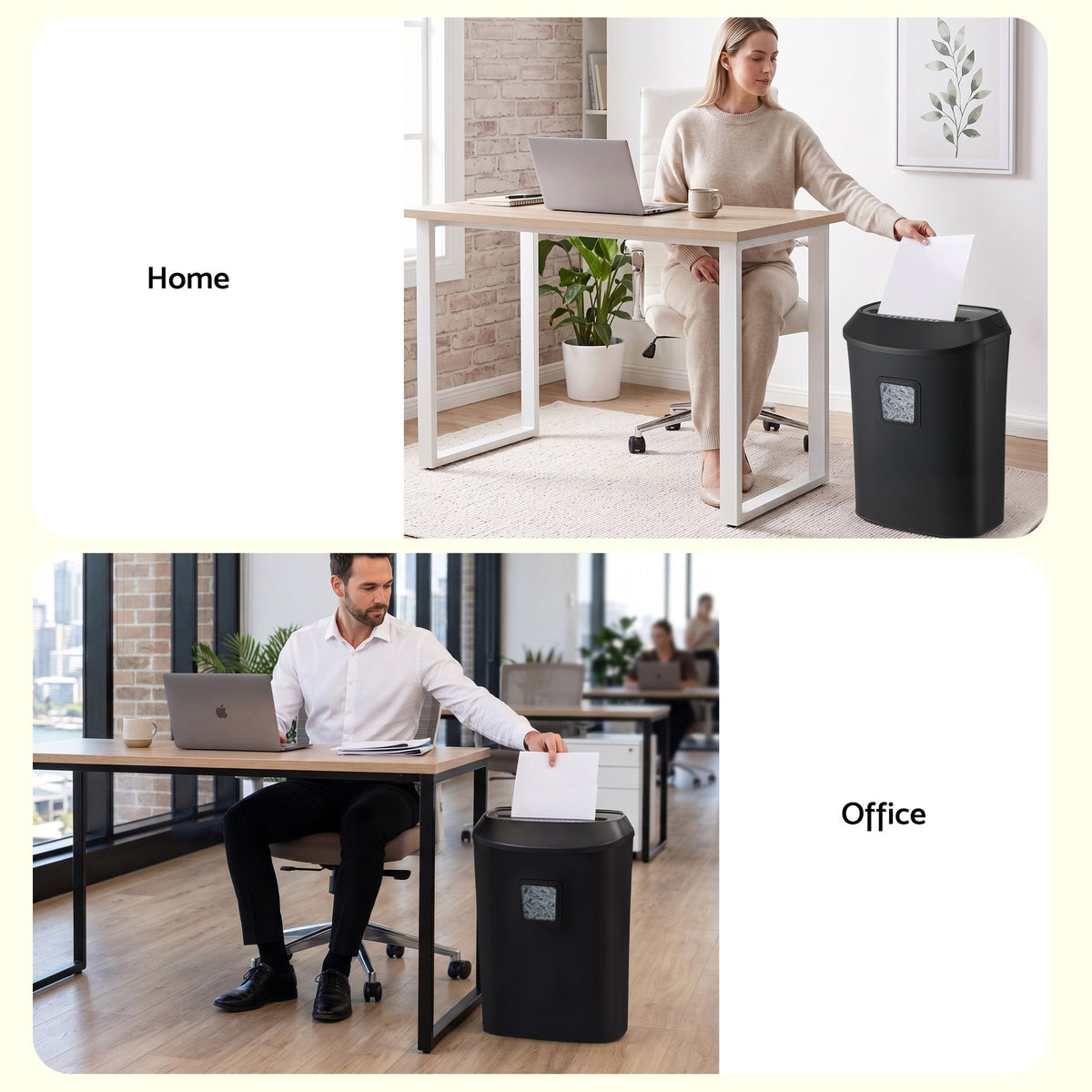 DEVANTI 25L Paper Shredder 14 Sheet P4 Cross Cut for Home Office-Commercial > Commercial Others > Office Supplies-PEROZ Accessories