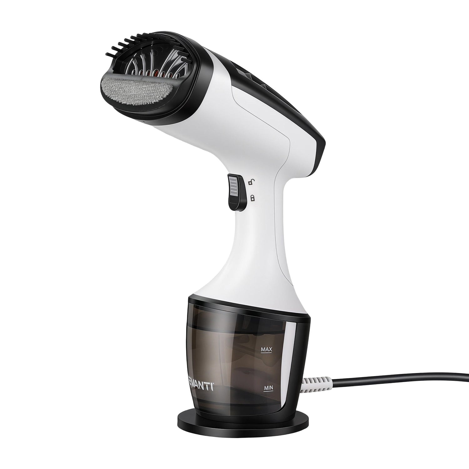 Devanti Clothes Steamer, 1500W Powerful Fast 30s Heat-Up Continuous Steam Lock 160ml Tank Fabric Brush Portable Handheld Steam Iron for Home Travel Business Trip-Appliances > Washers, Dryers &amp; Irons > Irons &amp; Ironing Systems-PEROZ Accessories