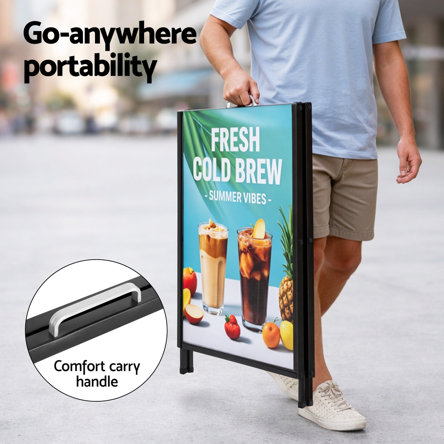 A1 Frame Sign Stand Double Sided Poster Display Board Outdoor Advertising 60x90cm-Commercial > Commercial Others > Office Supplies-PEROZ Accessories